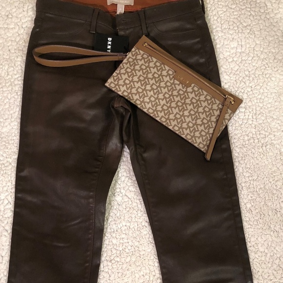 Banana Republic Brown Coated Jeans 